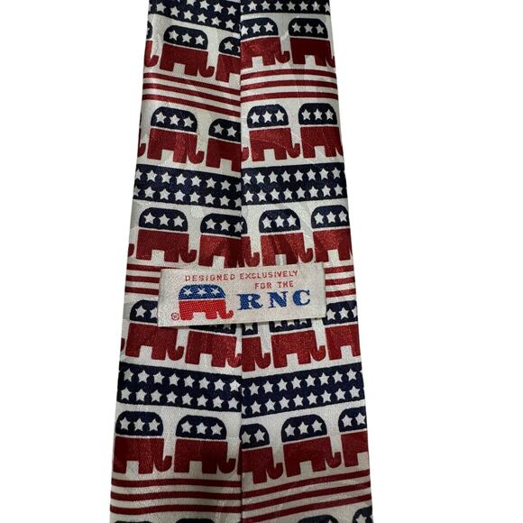 RNC Republican National Convention GOP Elephant Mascot Political Necktie - Picture 4 of 6
